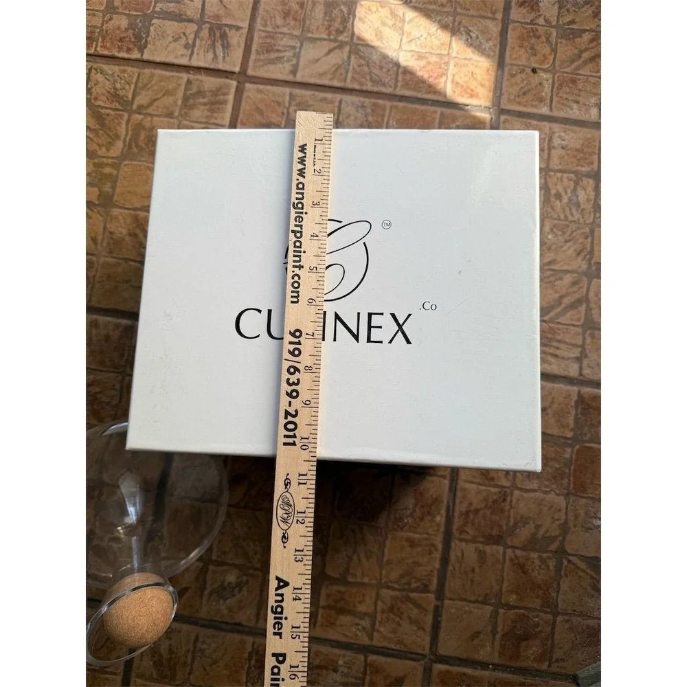 Culinex Crystal‎ Decanter kinetic Clear Elegant Design cork stopper modern wine